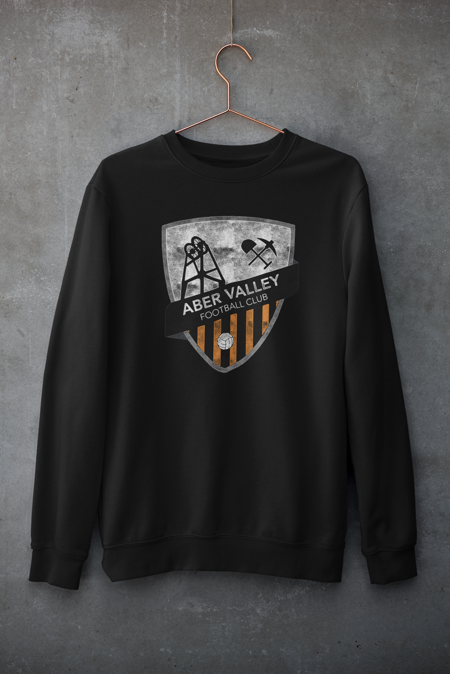 Aber Valley Faded Retro Colour Badge Sweatshirt For Adults & kids