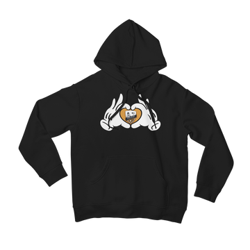 Aber Valley Cartoon Hands Love Heart Hoodie For Adults & kids