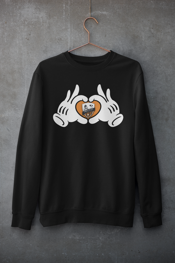 Aber Valley Cartoon Hands Love Heart Sweatshirt For Adults & kids