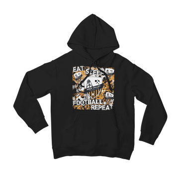 Aber Valley Eat Sleep Football Repeat Hoodie For Adults & kids