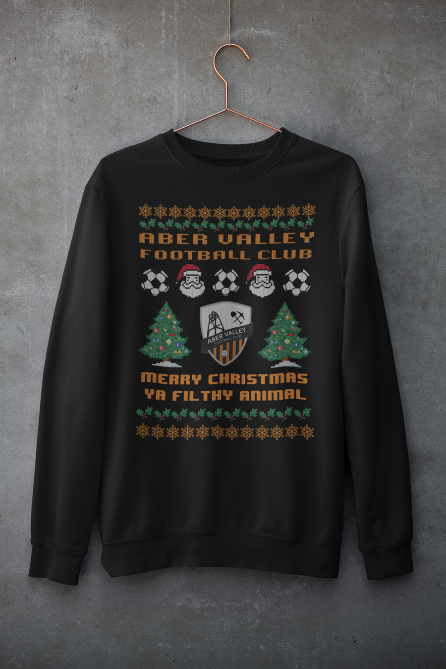 Aber Valley Football Club Christmas Sweatshirt For Adults & kids